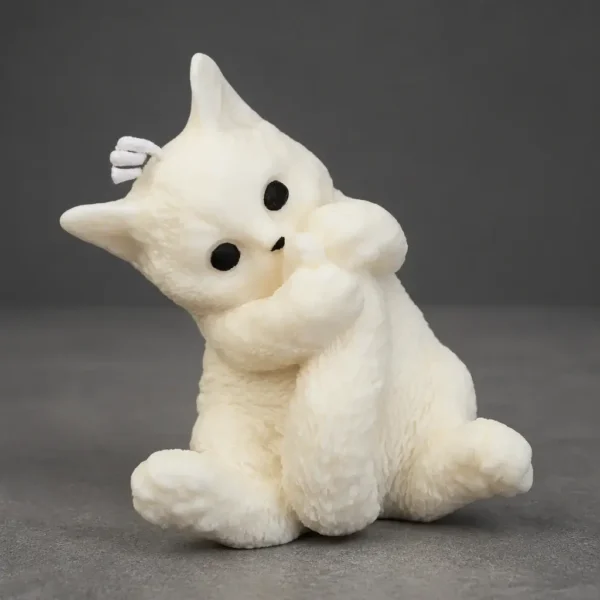 Con su suave color blanco, sus grandes ojitos y su adorable pose, Roneo está listo para robar corazones. Esta encantadora figura transmite ternura, calma y un toque de magia. Perfecto para decorar tu escritorio, estantería o para regalar a cualquier amante de los gatos.